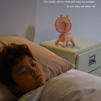 Ventilador de Escritorio USB Recargable Silencioso con Cabeza Móvil - Image 2