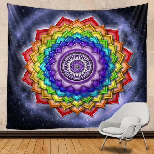 Tapiz Mandala Floral Galáctico