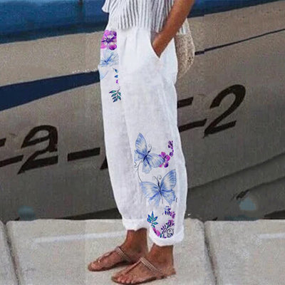 Pantalones Vintage Estampados de Pierna Ancha para Mujer - Image 13