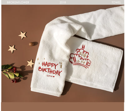 Toalla de Algodón Personalizada con Bordado - Regalo Customizado para Cumpleaños - Image 6