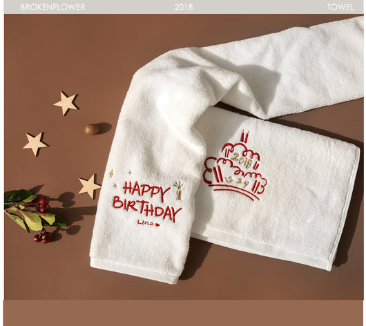 Toalla de Algodón Personalizada con Bordado - Regalo Customizado para Cumpleaños - Image 6