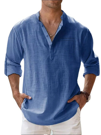Camisa Casual Holgada para Hombre con Mangas Largas - Image 2