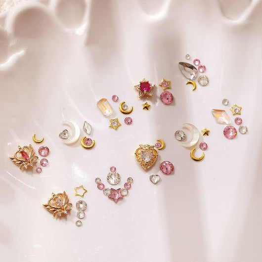 Set de Uñas de Diamante con Diseño Love Minimalista para Mujer - Image 4