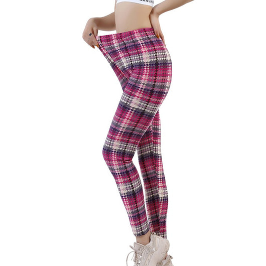 Leggings Cuadriculados Push Up para Mujer - Pantalones Deportivos Ajustados Sexys - Image 10