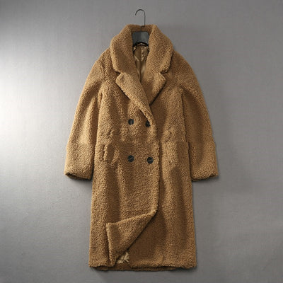 Abrigo Teddy Oversized Tipo Solapa Largo Suave Efecto Gamuza - Image 10