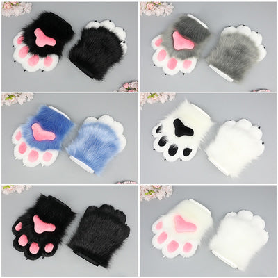 Guantes de Felpa Artesanales para Disfraz de Bestia - Garras Peludas Roleplay - Image 3