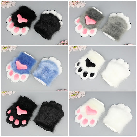 Guantes de Felpa Artesanales para Disfraz de Bestia - Garras Peludas Roleplay - Image 3