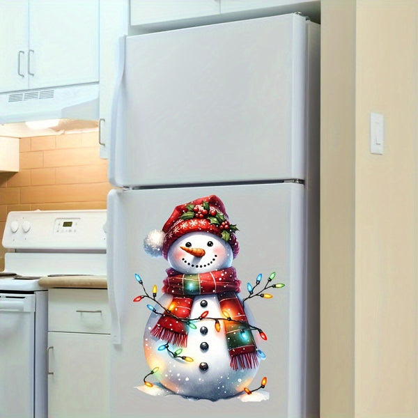 Pegatinas Navideñas Impermeables para Baño - Muñeco de Nieve
