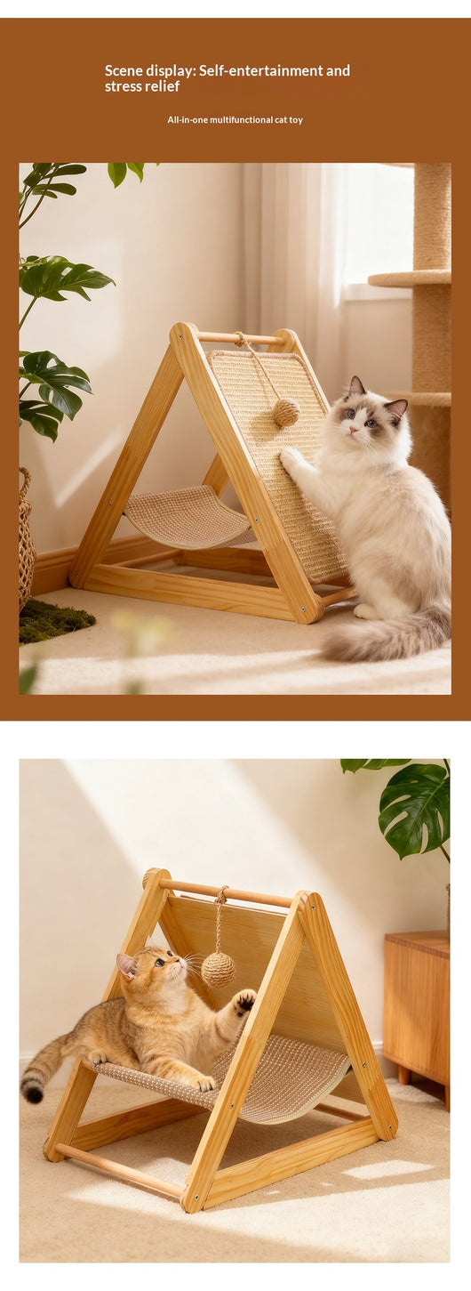 Árbol para Gatos de Madera Maciza Resistente y Fácil de Limpiar - Image 9
