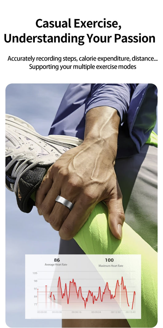 Anillo Inteligente Deportivo con Monitor de Frecuencia Cardíaca y Oxígeno - Image 13