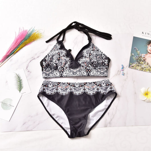 Bikini Estampado con Corte Dividido - Image 8