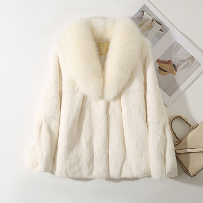 Abrigo de Piel de Conejo Ajustado para Otoño Invierno - Image 13