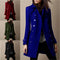 Abrigo de Lana Doble Botonadura para Mujer - Elegante Sobretodo Suelto para Otoño e Invierno