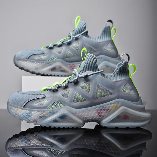 Zapatos Deportivos Casuales Otoño con Suela Gruesa y Tejido Volador - Image 7