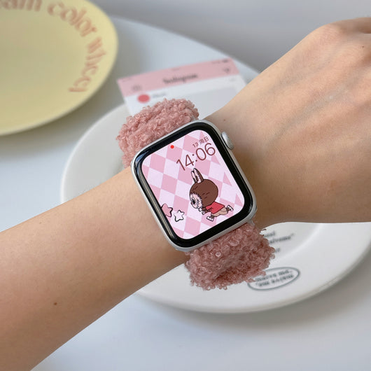 Correa Elástica de Peluche Teddy para Apple Watch 42mm 46mm - Generaciones 5 a 10 - Image 7