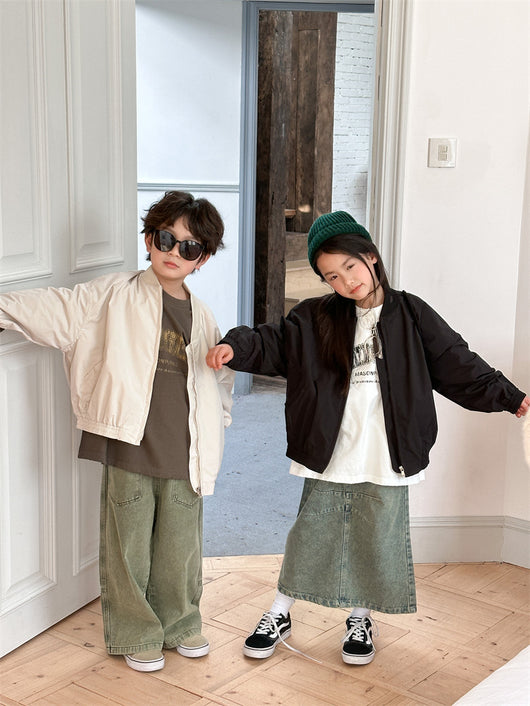 Chaqueta Infantil con Bordado de Letras - Abrigo de Moda para Niños - Image 32