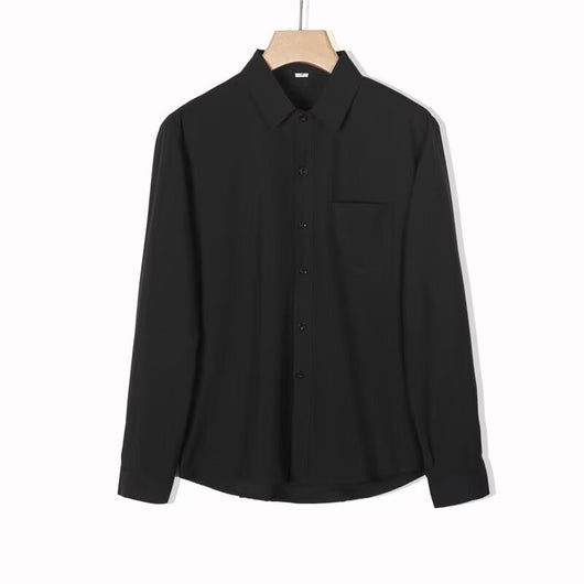 Camisa Suelta de Lino Coreana con Drapeado Elegante - Image 5