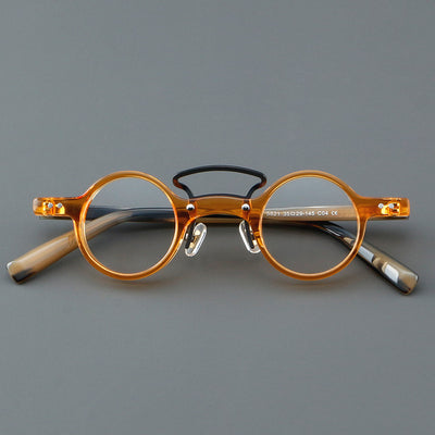 Gafas Retro Marco Redondo Pequeño Estilo Japonés - Image 14