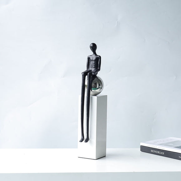 Decorações Metálicas Minimalistas Abstratas para Sala de Estar