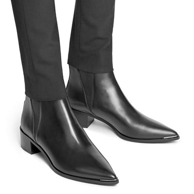 Botas Cortas Retro con Tacón Grueso y Punta Afilada para Mujer - Image 7