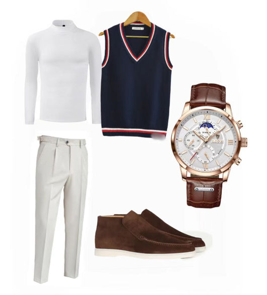 Traje Elegante Otoño Invierno Hombre Estilo Europeo Americano - Image 11