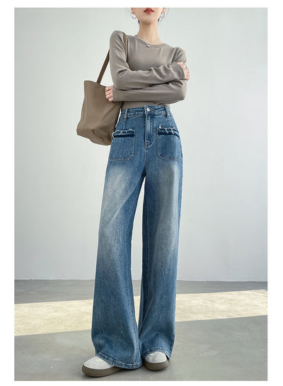 Pantalón Recto Retro Premium de Talle Alto con Corte Suelto - Image 19