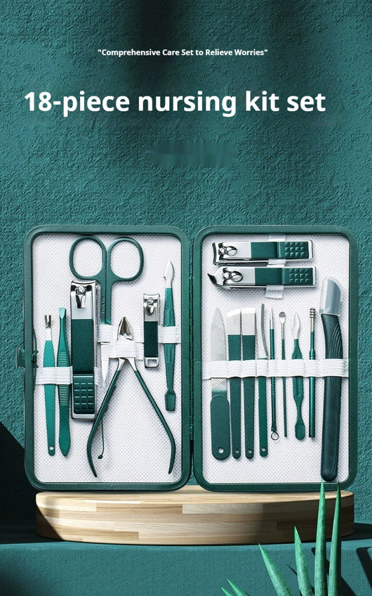 Set de Cortaúñas Portátil Verde Oscuro - Image 14