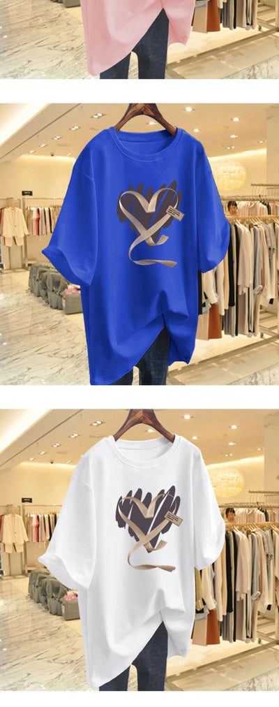 Playera de Algodón Puro para Mujer - Manga Corta Largo Medio - Image 13