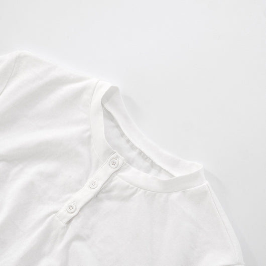Blusa Básica para Mujer con Cuello Redondo, Botones y Hombros Caídos - Image 27
