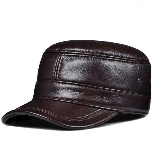 Gorro de Cuero para Hombre con Protección de Orejas y Visera Plana - Image 6