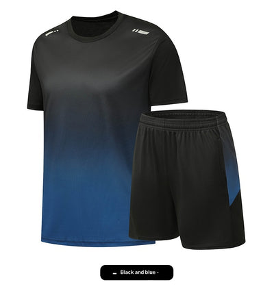 Conjunto Deportivo Casual de Verano con Diseño Degradado - Playera y Shorts - Image 15