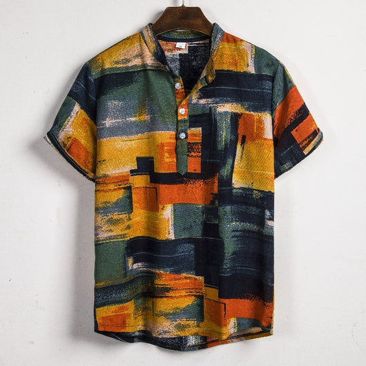 Camisa de Lino Manga Corta para Hombre - Image 10