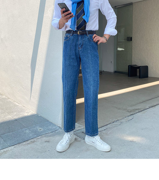 Jeans Slim Fit Estilo Retro Británico para Hombre - Image 4