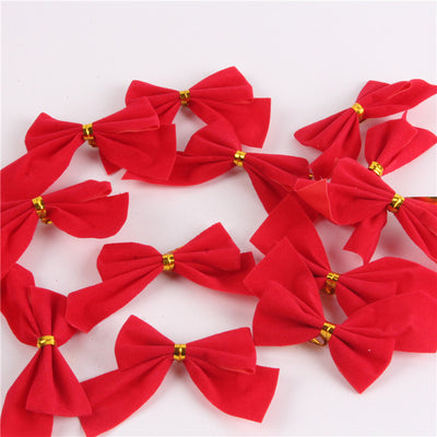 Moño Navideño Rojo Pequeño de Terciopelo 6cm