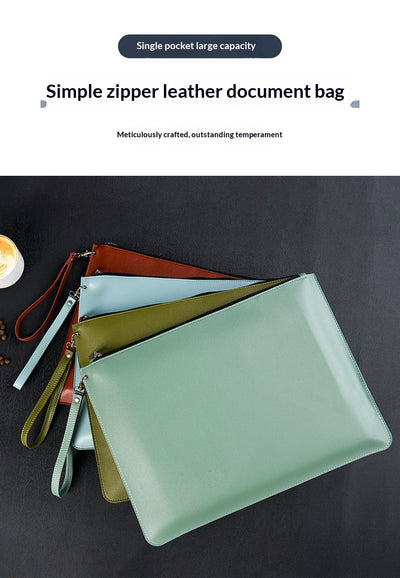Organizador de Cuero Impermeable de Alta Capacidad para Contratos y Documentos - Image 22