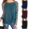 Blusa Leopardo con Mangas Largas y Dobladillo Anudado