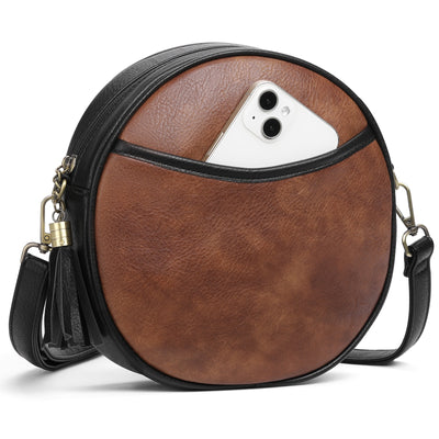 Bolso Redondo Retro de Hombro Estilo Europeo y Americano - Image 7