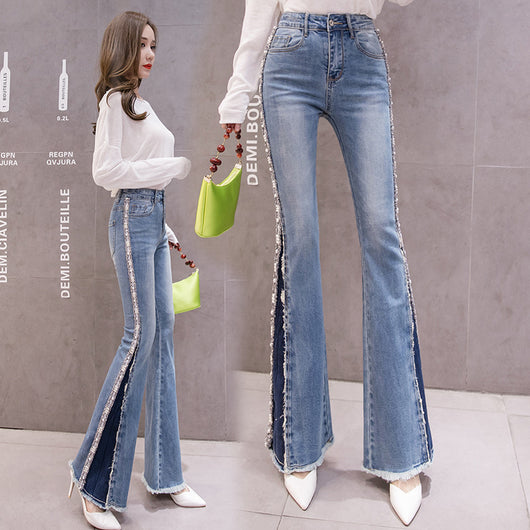 Pantalones Vaqueros Talle Alto Efecto Adelgazante con Bordados y Abalorios - Image 11