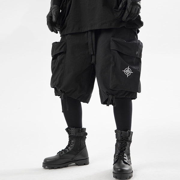 Shorts de Trabajo Funcional Holgado con Diseño Tridimensional