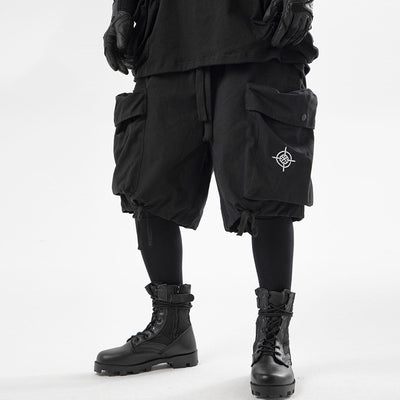Shorts de Trabajo Funcional Holgado con Diseño Tridimensional