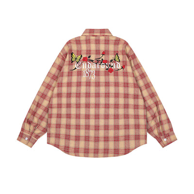 Camisa Cuadriculada Holgada de Manga Larga para Hombre - Image 4