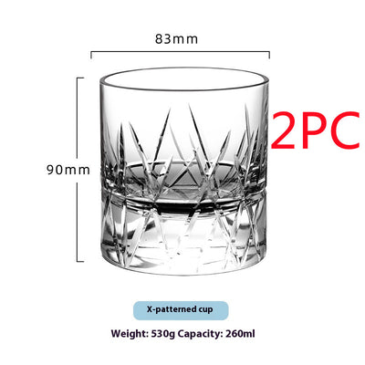 Vaso de Whiskey de Cristal Tallado a Mano - Diseño Lujo Ligero con Boca Ancha - Image 13