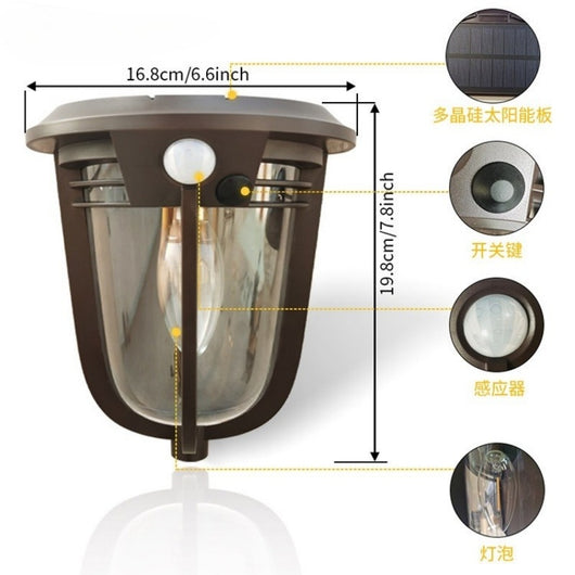 Lámpara Solar de Pared Estilo Europeo Retro para Patios y Jardines - Image 5