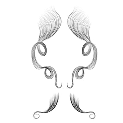 Adhesivos de Flequillo y Patillas para Maquillaje Escénico y Fiestas - Image 15