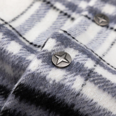 Chaqueta Acolchada de Cuadros para Hombre - Otoño e Invierno - Image 4