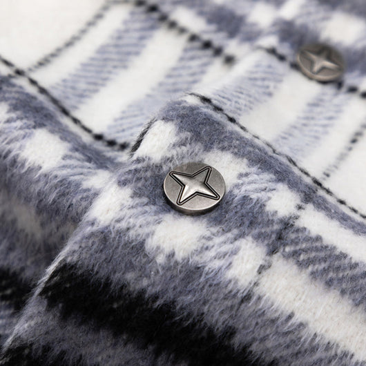 Chaqueta Acolchada de Cuadros para Hombre - Otoño e Invierno - Image 4