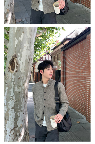 Cardigan Casual Cuello Solapa con Botones para Hombre - Image 14