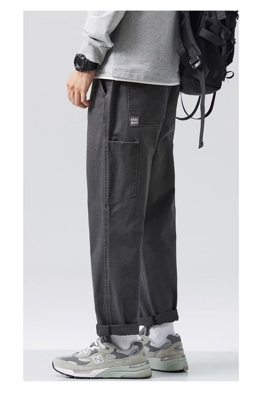Pantalones de Trabajo Clásicos de Cintura Media Corte Recto - Image 13