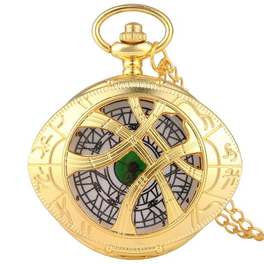Reloj de Bolsillo Vintage Hueco con Temática de Motocicleta y Ojo Antiguo - Image 8