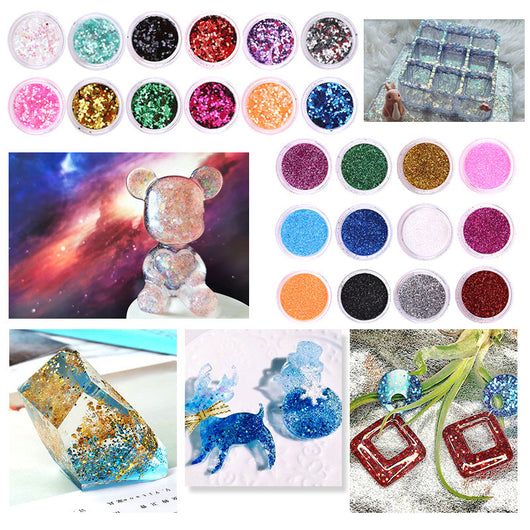 Kit de Resina Epoxi con Pigmento Luminiscente UV y Moldes de Cristal - Image 25